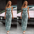 Floral Print Sleeveless Ruffle Sling Jumpsuits