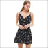 Floral Print Surplice Dress