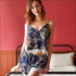 Floral Print V-neck Camisole And Shorts Sleepwear Set