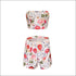 Floral Printed Tube Top Loose Shorts Set