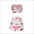 Floral Printed Tube Top Loose Shorts Set