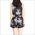 Flower Pattern Printed V-neck Camisole+Shorts Chiffon Suit