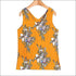 Flower Pattern Printed V-neck Camisole+Shorts Chiffon Suit