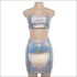 Fluorescence Color Tube Top And Skirt Two Pieces Set