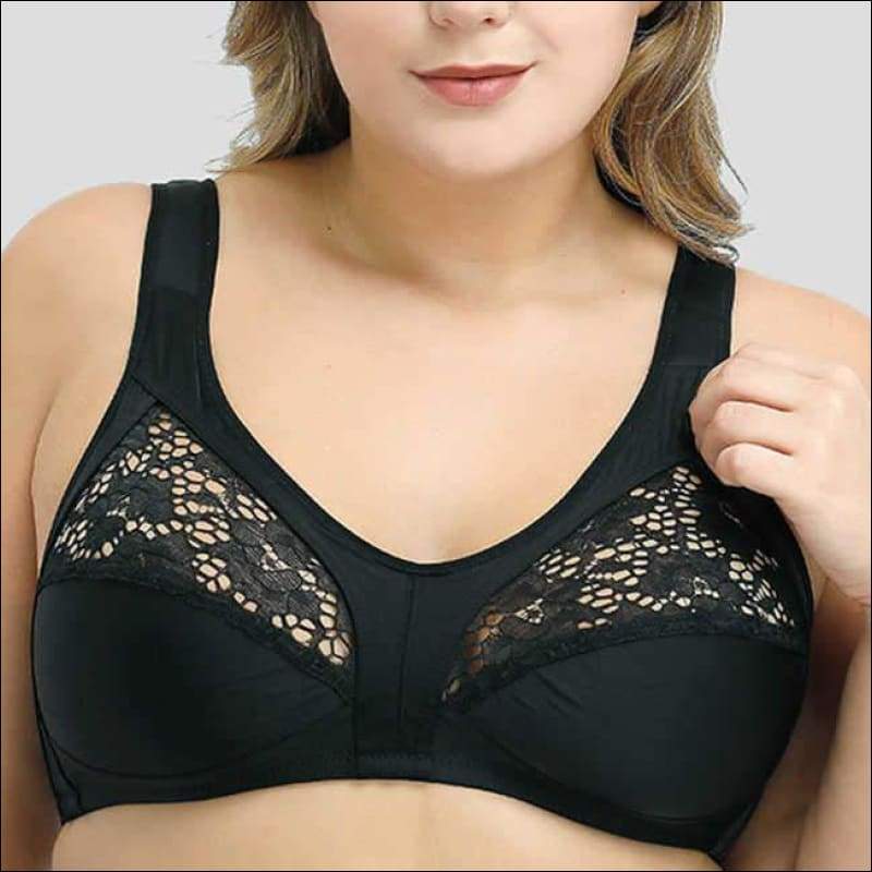 Full Cup Lace Ultra-Thin Bra Plus Size Wireless - Lingerie &