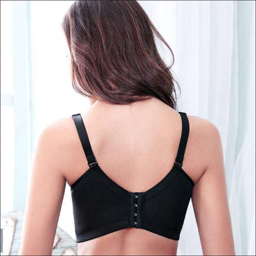 Functional Push-up Solid Color Security Mesh Design Bra
