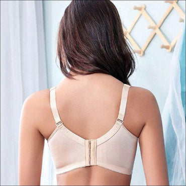 Functional Push-up Solid Color Security Mesh Design Bra