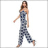Geometric Print Knotted Casual Jumpsuits