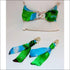 Golf Lady silk tie earring
