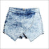 Gradient Color Broad Leg Jean Shorts