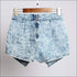 Gradient Color Broad Leg Jean Shorts