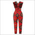 Graphic Print Sleeveless Jumpsuits