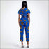 Graphic Print Sleeveless Jumpsuits
