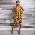 Graphic Print Sleeveless Jumpsuits