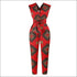 Graphic Print Sleeveless Jumpsuits