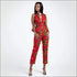 Graphic Print Sleeveless Jumpsuits