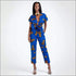 Graphic Print Sleeveless Jumpsuits