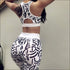 Graphic Print Sport Crop Camis And Tight Pants Set