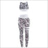 Graphic Print Sport Crop Camis And Tight Pants Set