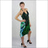 Green Tiger silk dress