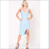 Halter Neck Solid Midi Dress