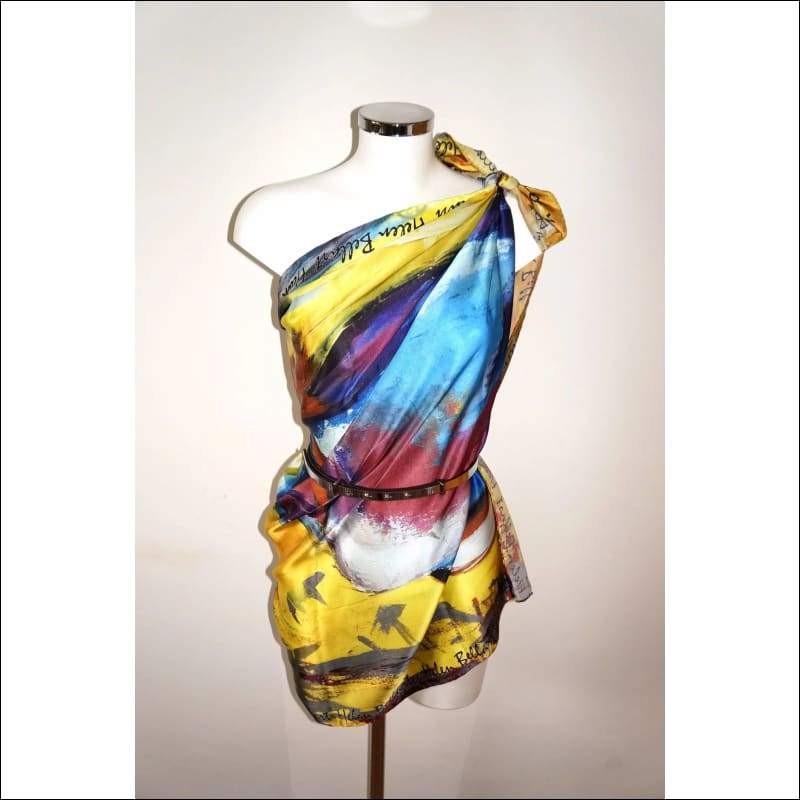 Helen summer feeling 100% silk scarf 130x90 cm - Silk 