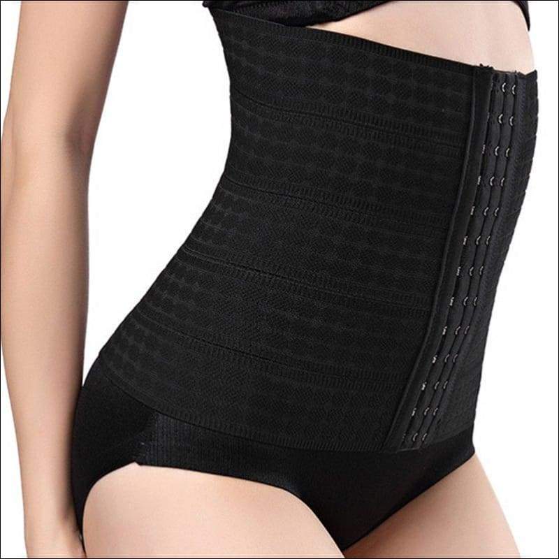 High Elasticity Breathable Adjustable Belly Wrap - M / Black