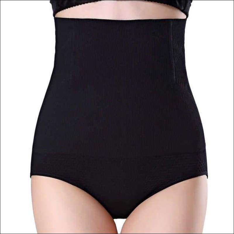 High Waist Breathable Shaping Panties - M / Black - Lingerie