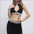 Hollow Sweetheart Design Crop Halter Top And Tight Skirt Set