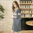 Home Wear Casual Stripe Pattern Short Sleeves Nightdress