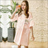 Home Wear Casual Stripe Pattern Short Sleeves Nightdress