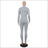 Hooded Zipper Long-sleeve Slim Jumpsuits