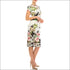 Ivory Multi Floral Printed Sheath Dress