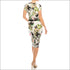 Ivory Multi Floral Printed Sheath Dress