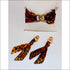 Jaguar silk tie earring