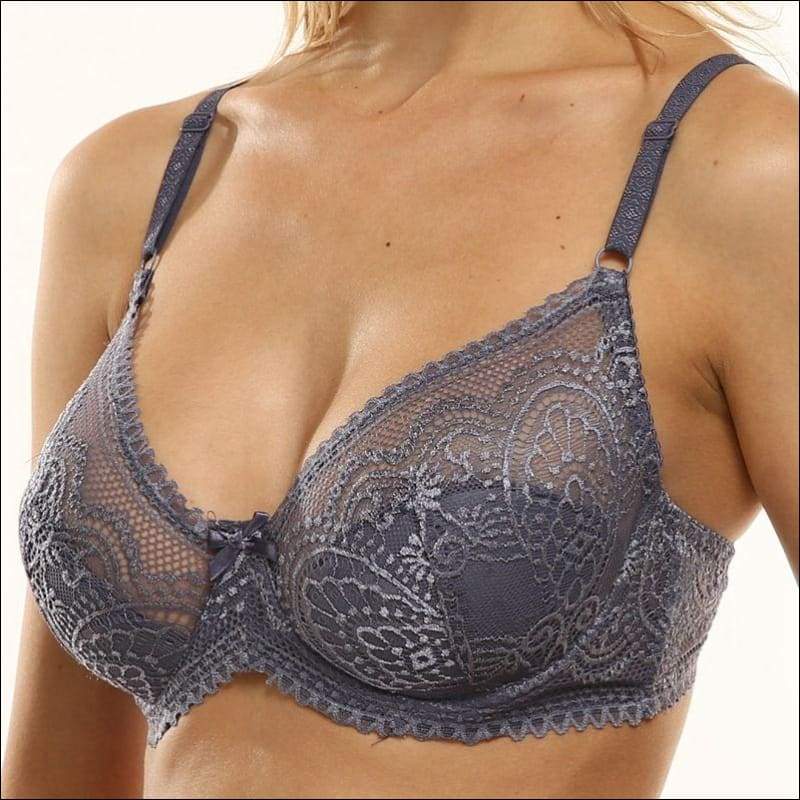 Lace Floral Embroidery Sexy Push-up Bra - Lingerie & Sleep