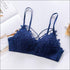 Lace Floral Embroidery Wireless Push Up Bra