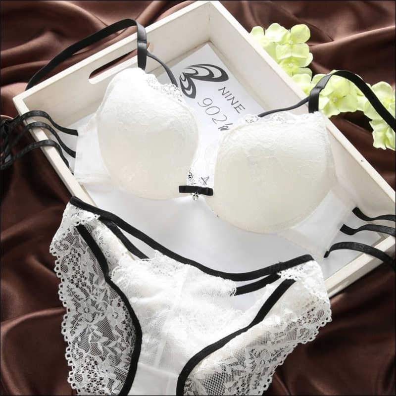 Lace Push-up Thin Bra - 70 / White - Lingerie & Sleep