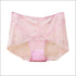 Lace Rose Parttern Hollow Out Classic Briefs