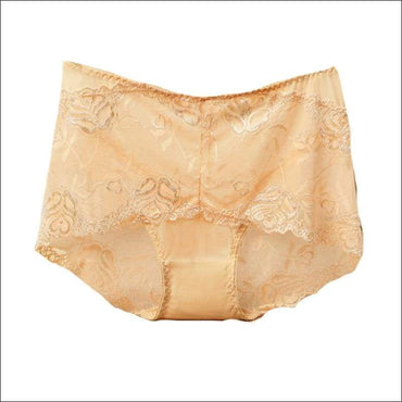 Lace Rose Parttern Hollow Out Classic Briefs