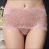 Lace Rose Parttern Hollow Out Classic Briefs