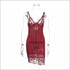 Lace Stripe Pattern Women Nightdress