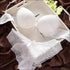 Lace Thin Deep V Solid Color Bra Panties Set