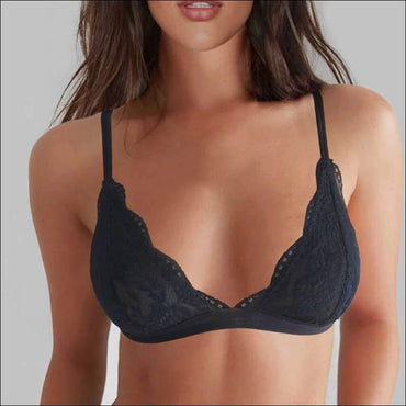 Lace Ultra-thin Triangle Solid Color Bralette