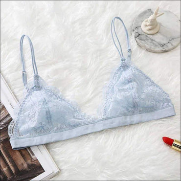 Lace Ultra-thin Triangle Solid Color Bralette