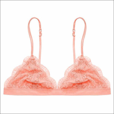Lace Ultra-thin Triangle Solid Color Bralette