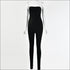 Lace-up Knit Strapless Sleeveless Jumpsuits