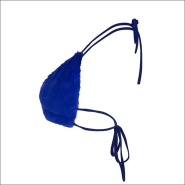 Lace-up Solid Color Plush Bra Pattern Top