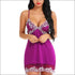 Lace V Neck Floral Pattern Sleepwear