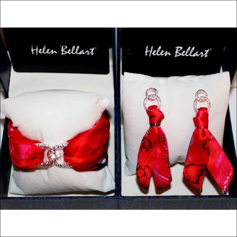 Lady Butterfly silk tie earring - Gold - Earrings